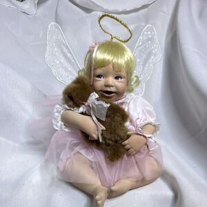 1994 Ashton-Drake Porcelain Angel Baby Doll-I Wish You Love” Style w/halo, wings